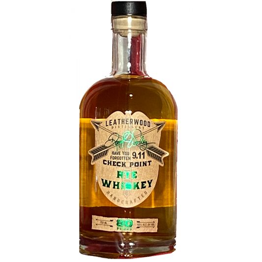 Leatherwood Distillery 9-11 Check Point Rye Whiskey